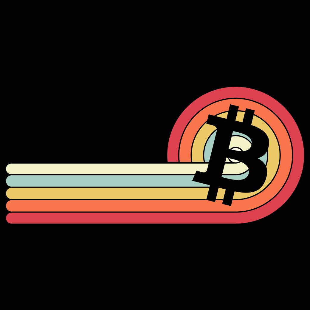 Vintage Roll Sunset Bitcoin Currency Retro - Mens 123t Funny T-Shirt Tshirts