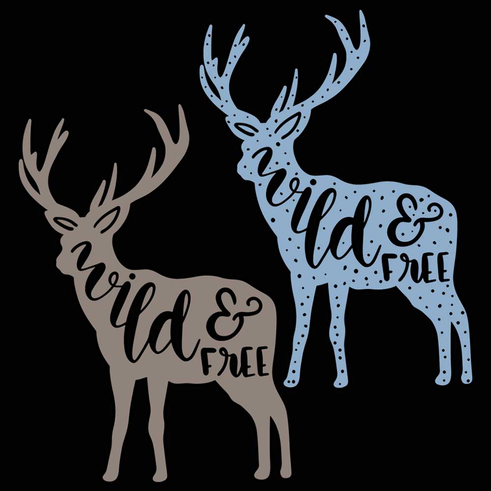 Wild And Free Deer - Mens 123t Funny T-Shirt Tshirts