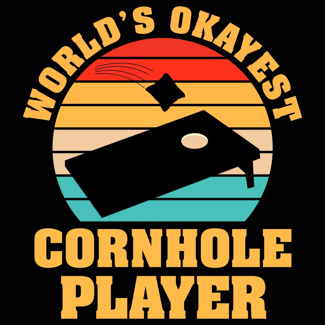 Worlds Okayest Cornhole Player - Mens 123t Funny T-Shirt Tshirts