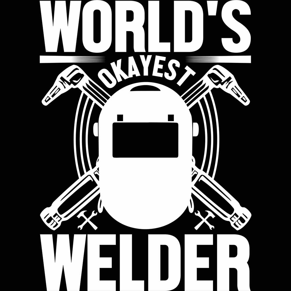 Worlds Okayest Welder Welding - Mens 123t Funny T-Shirt Tshirts