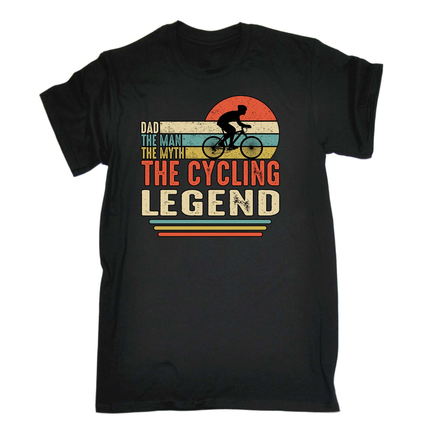 Dad The Man Myth Cycling Legend Bicycle Bike - Mens Funny T-Shirt Tshirts