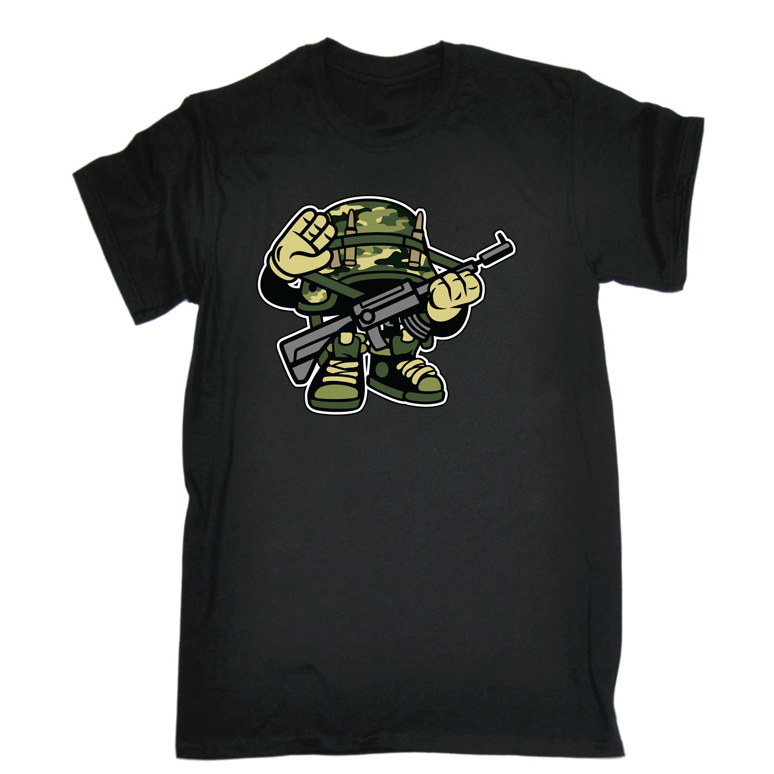 Soldier Cartoon Army - Mens Funny T-Shirt Tshirts