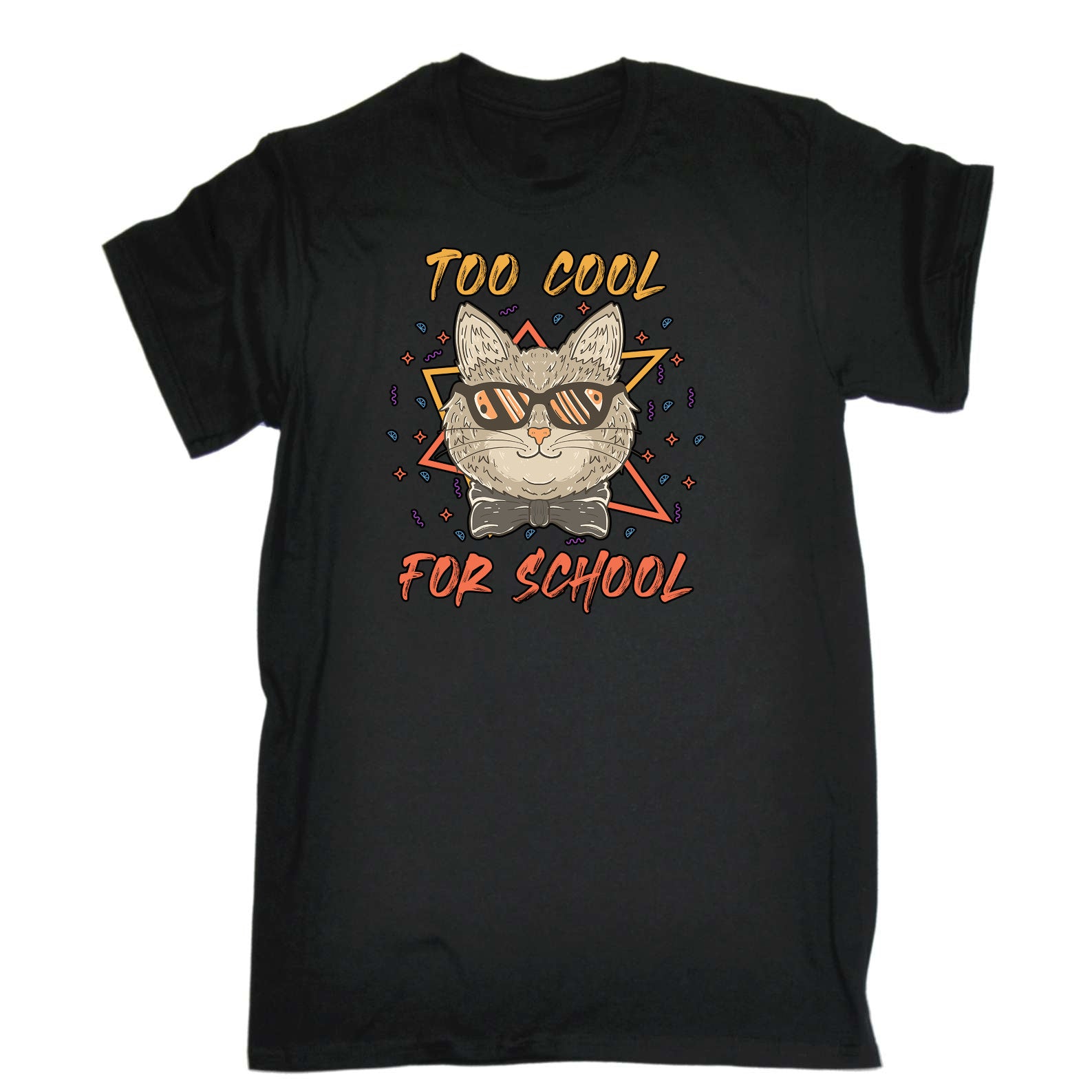 Too Cool For School Cat Kitten Pussy Cats - Mens Funny T-Shirt Tshirts