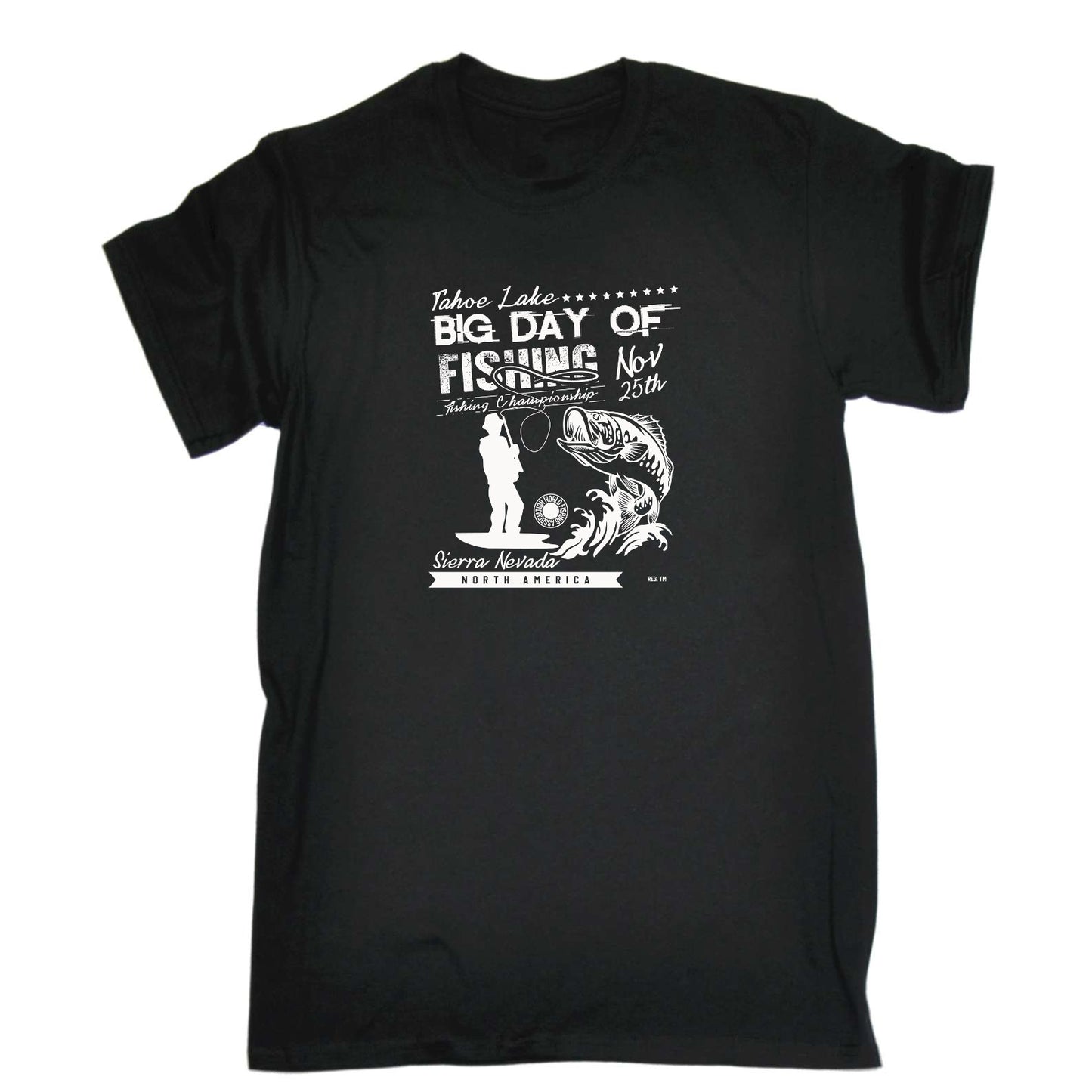 Tahoe Lake Big Day Of Fishing Fish Angling - Mens Funny T-Shirt Tshirts