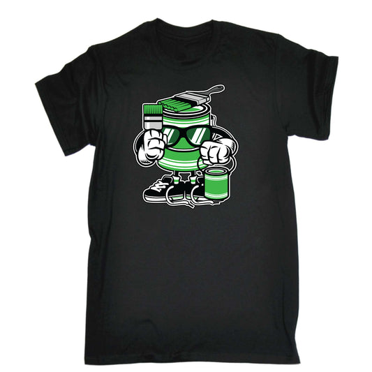 Lets Paint Cool Cartoon Painter Retro - Mens Funny T-Shirt Tshirts