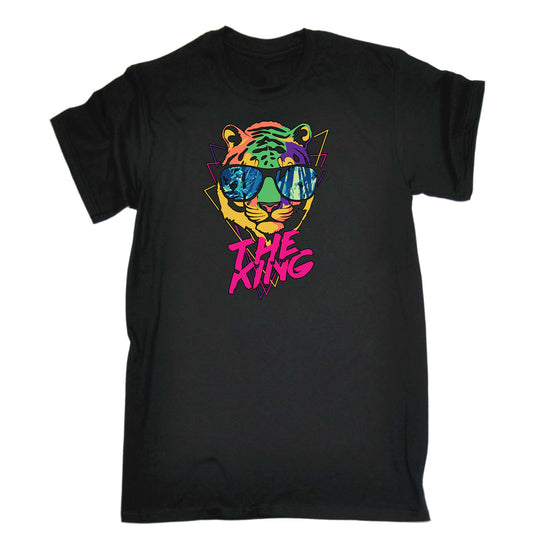Tiger The King Retro Animal - Mens Funny T-Shirt Tshirts