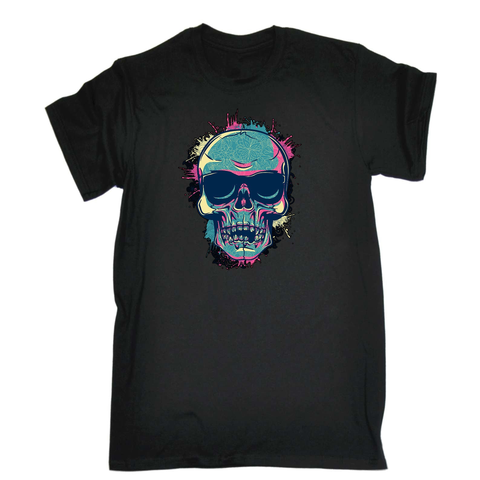 Retro Skull - Mens Funny T-Shirt Tshirts