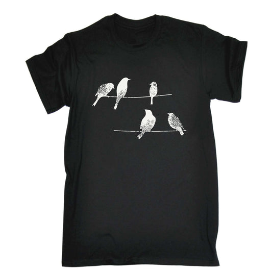 Birds On A Wire Bird Animal Fashion - Mens Funny T-Shirt Tshirts