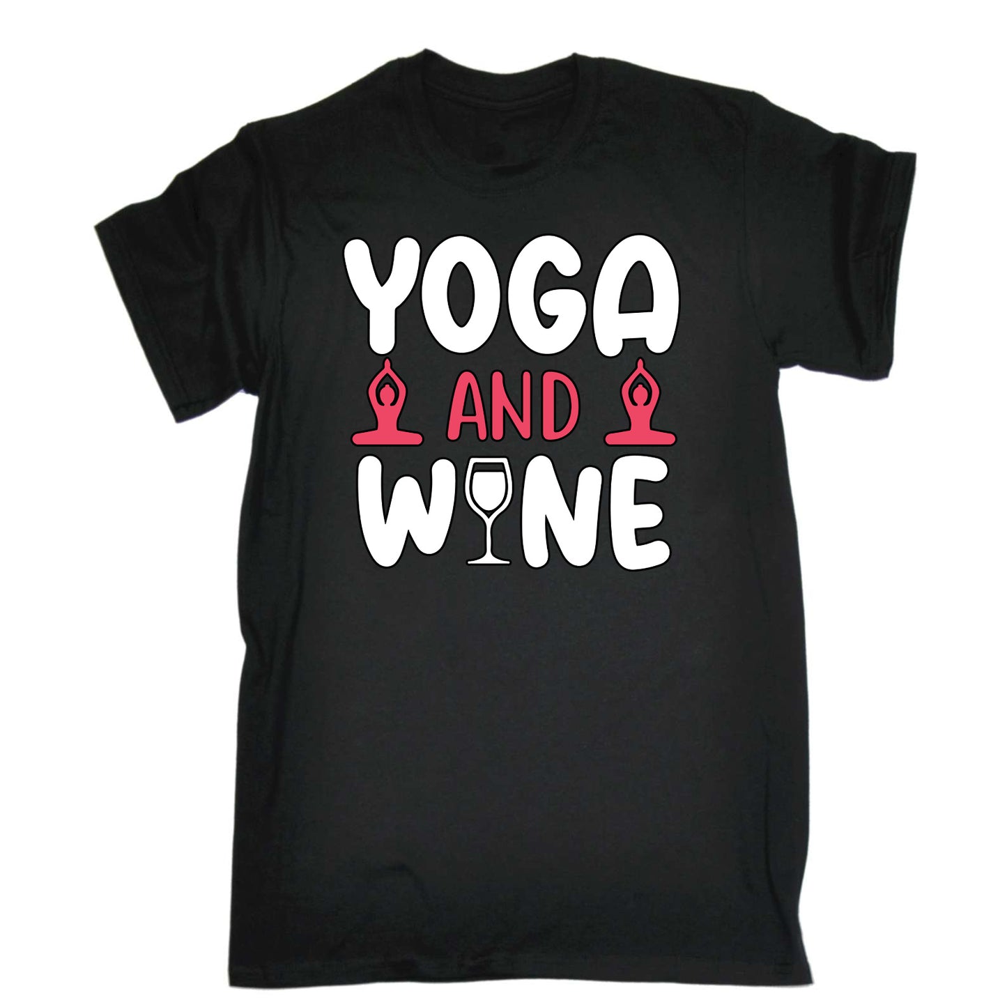 Yoga And Wine - Mens Funny T-Shirt Tshirts