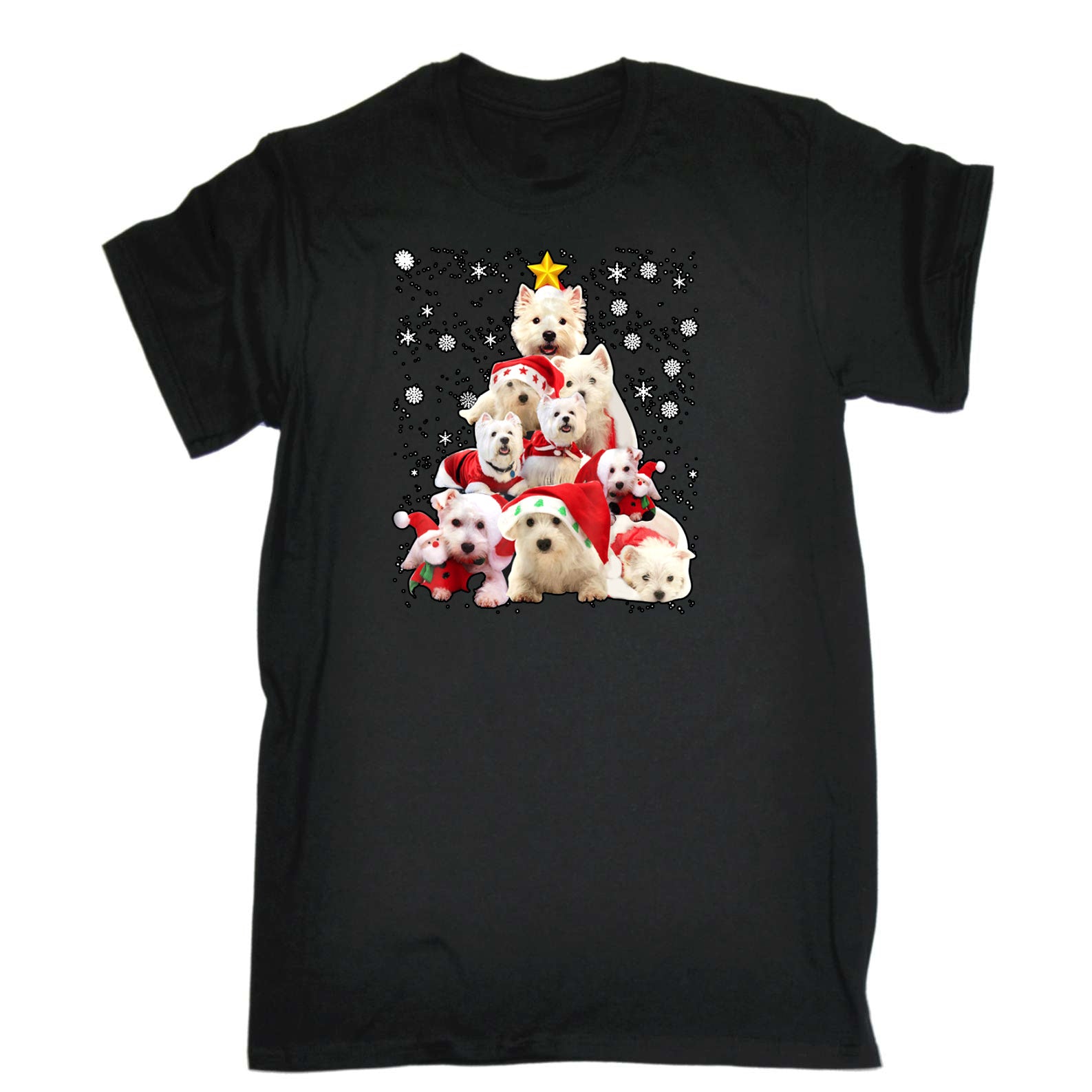 Terrier Xmas Tree Christmas - Mens Funny T-Shirt Tshirts