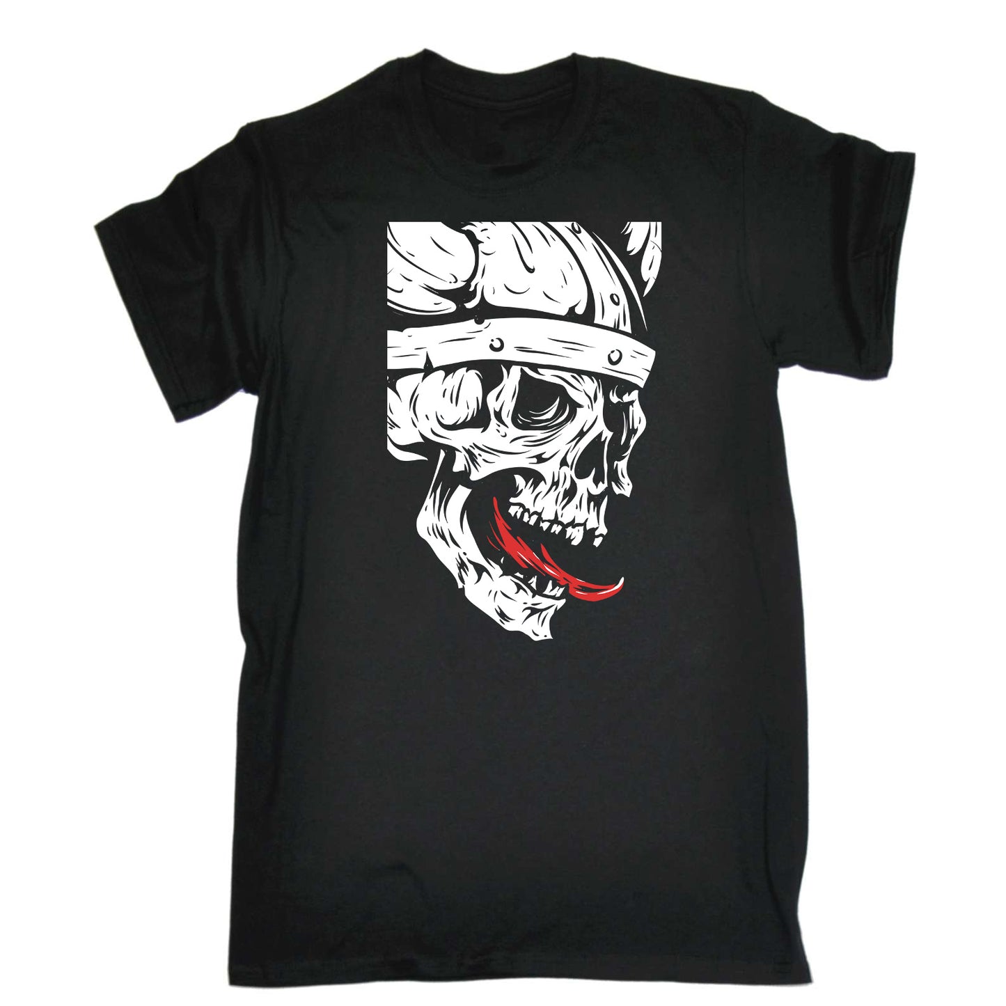 Viking Skull - Mens Funny T-Shirt Tshirts