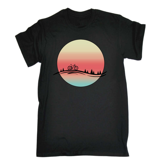 Sunset Riding Cycling Bicycle Bike - Mens Funny T-Shirt Tshirts
