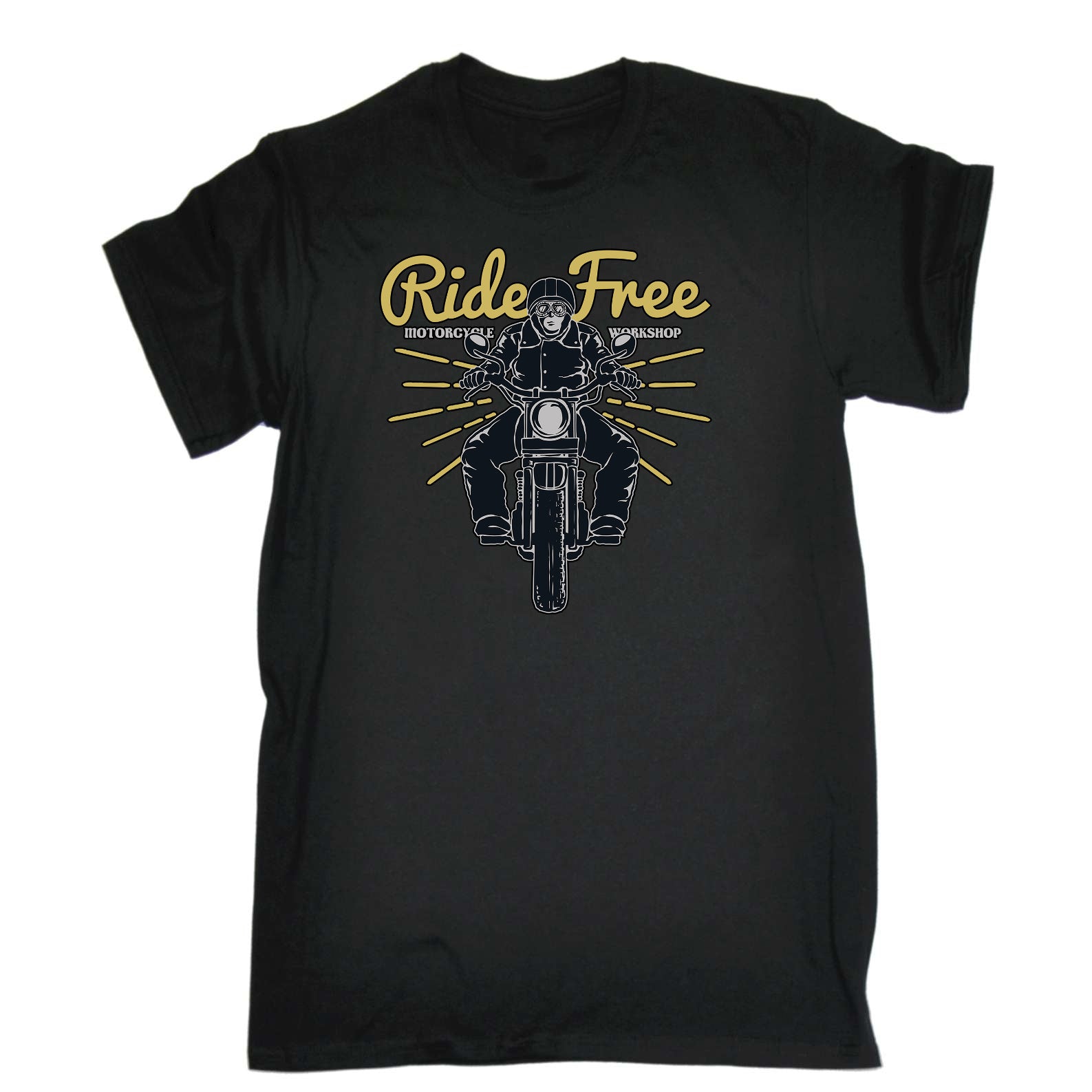 Ride Free Motorcycle Workshop Motorbike - Mens Funny T-Shirt Tshirts