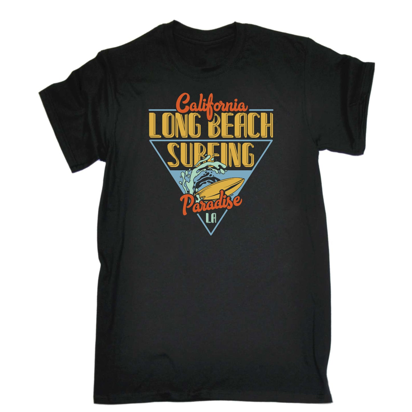 California Long Beach Surfing Paradise - Mens Funny T-Shirt Tshirts