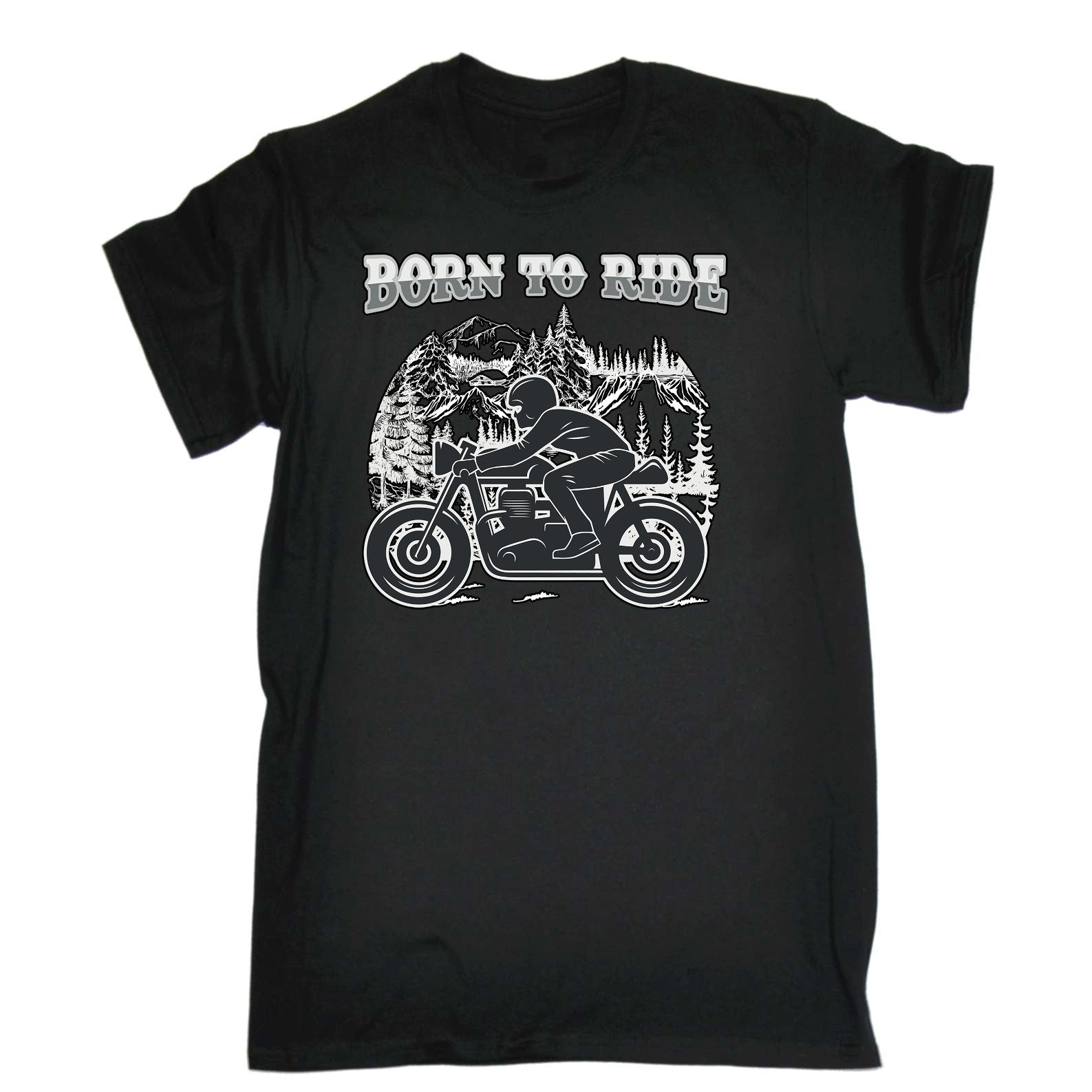 Born To Ride Motorcycle Motorbike - Mens Funny T-Shirt Tshirts