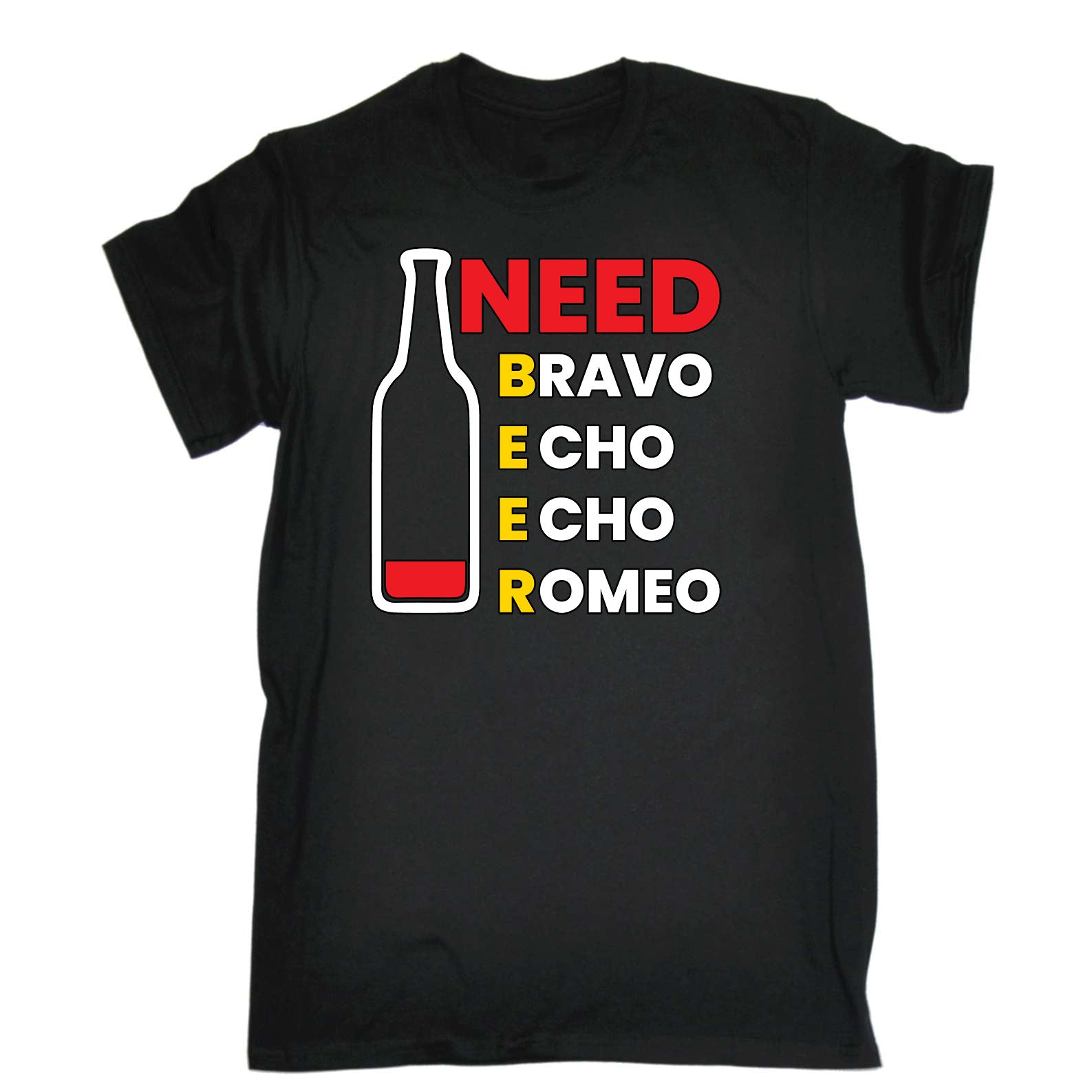 Need Beer Bravo Echo Alcohol - Mens Funny T-Shirt Tshirts