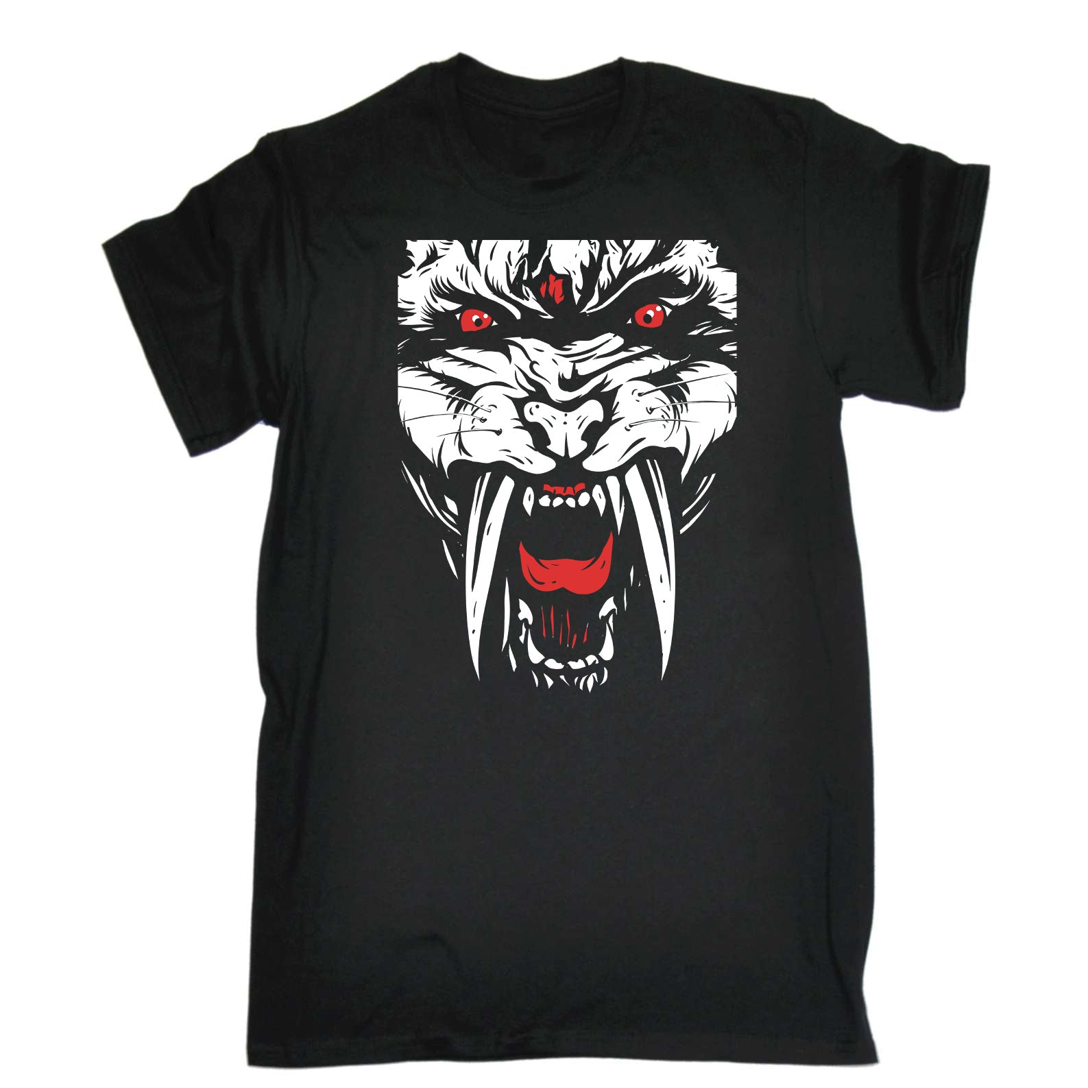 Sabertooth Animal Fashion - Mens Funny T-Shirt Tshirts
