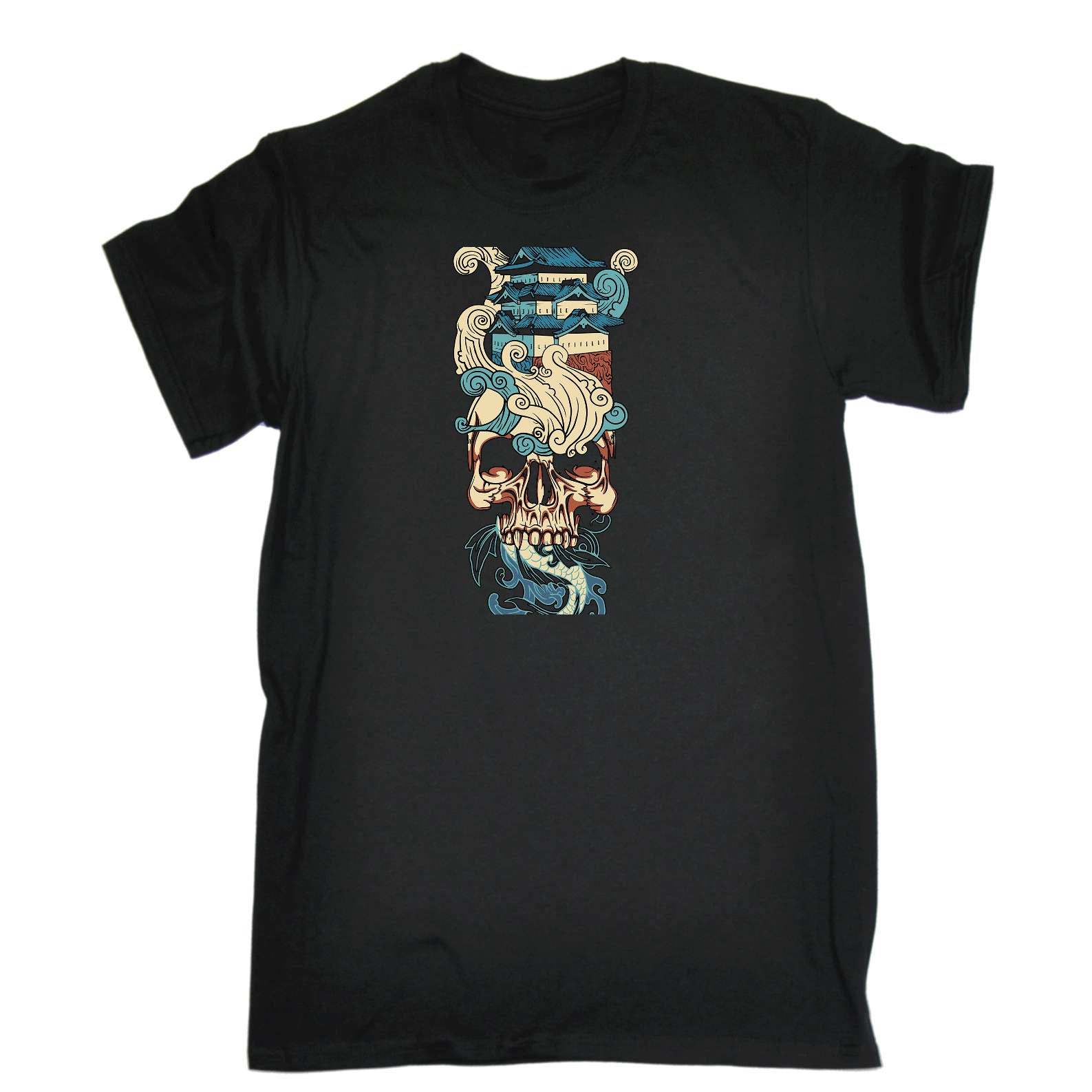 Temple Skull Koi - Mens Funny T-Shirt Tshirts