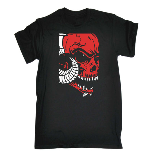 Horned Skull Fashion - Mens Funny T-Shirt Tshirts