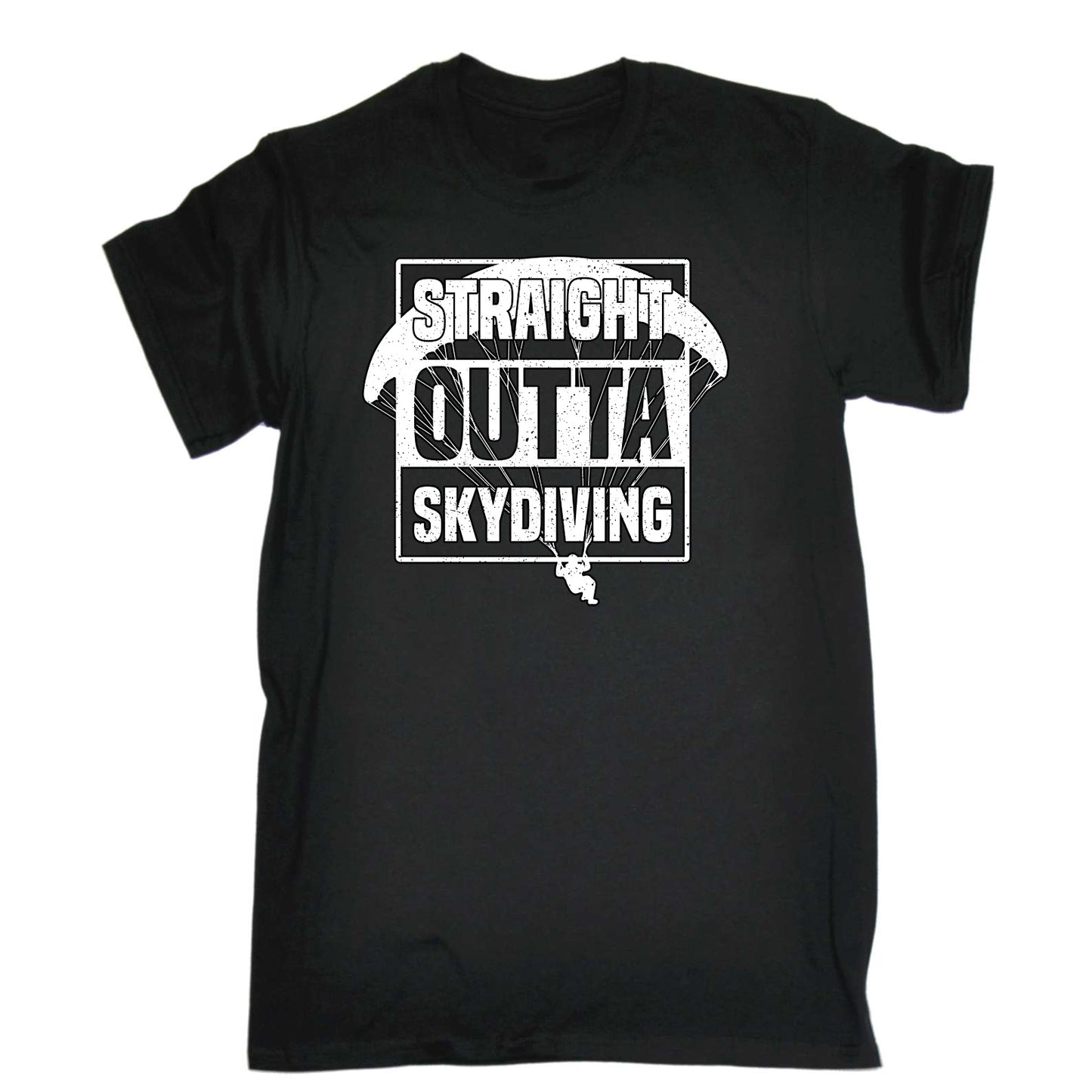 Straight Outta Skydiving - Mens Funny T-Shirt Tshirts