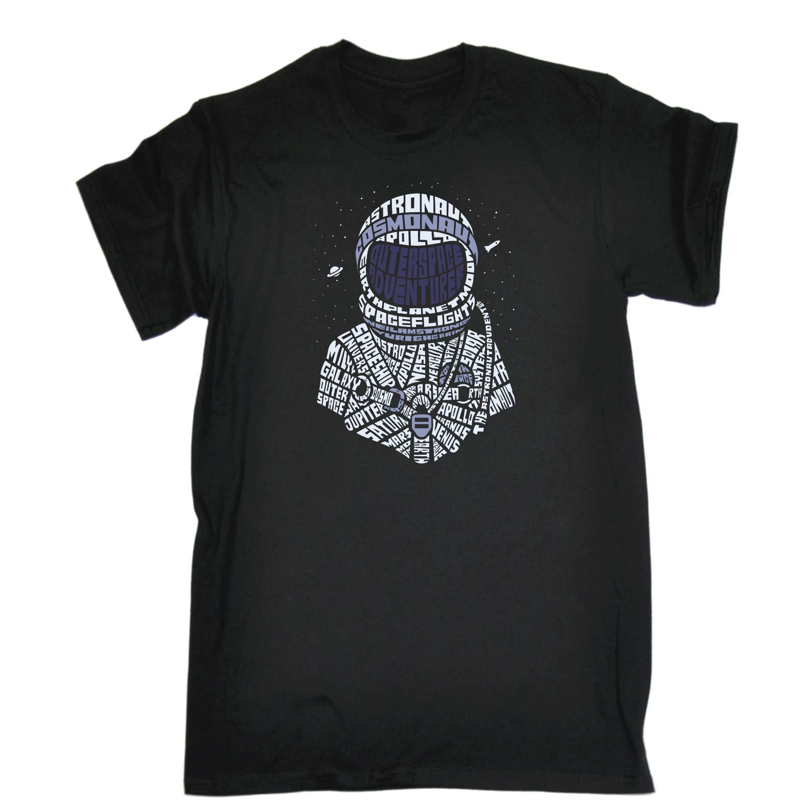 Astronaut Space Race Calligram Outta - Mens Funny T-Shirt Tshirts