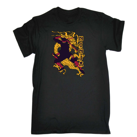 Ninja Warrior Dragon - Mens Funny T-Shirt Tshirts