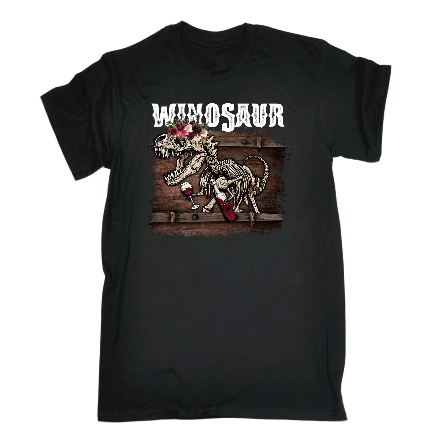 Winosaur Dinosaur Wine Drinking Alcohol - Mens Funny T-Shirt Tshirts