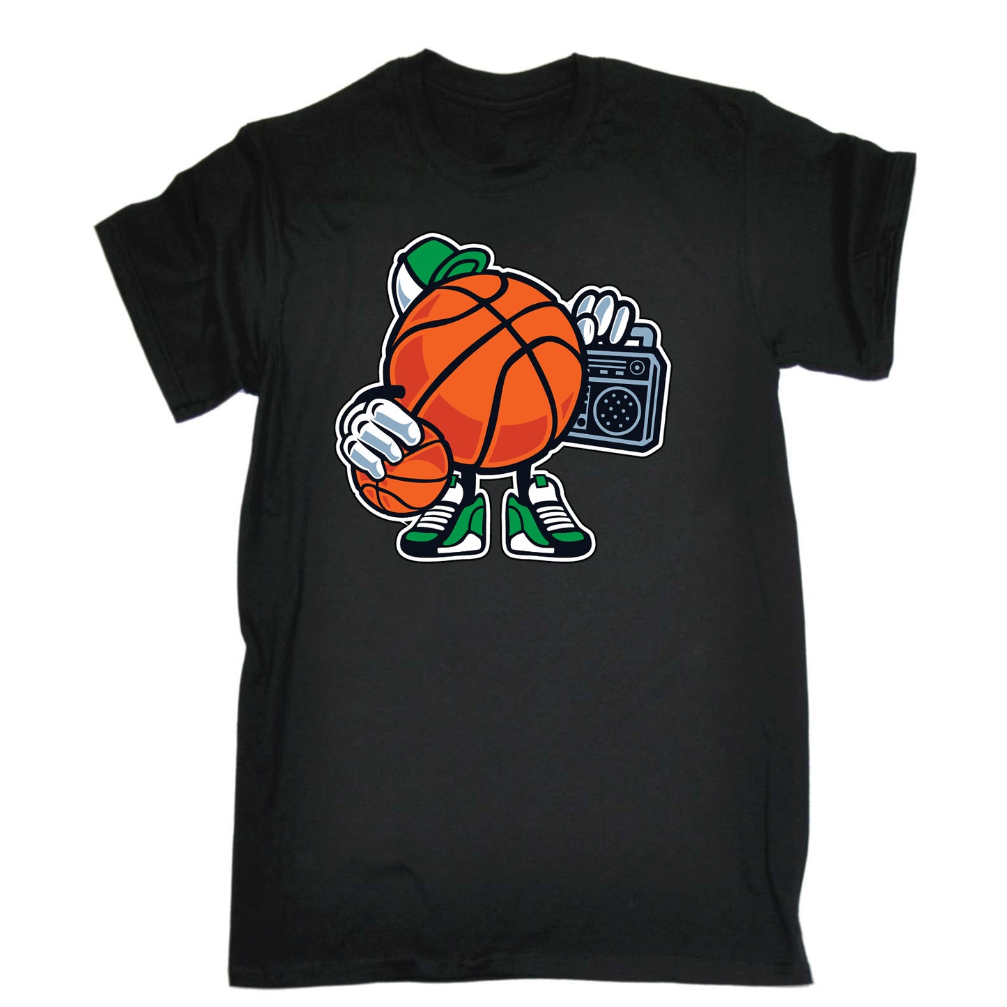Street Basketball Cartoon Retro - Mens Funny T-Shirt Tshirts