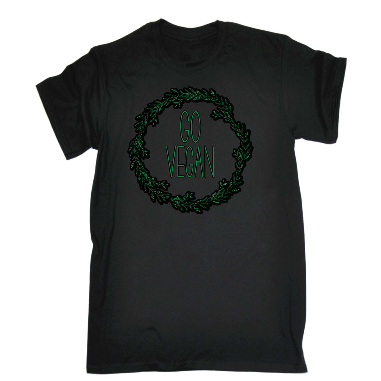 Go Vegan Wreth - Mens Funny T-Shirt Tshirts