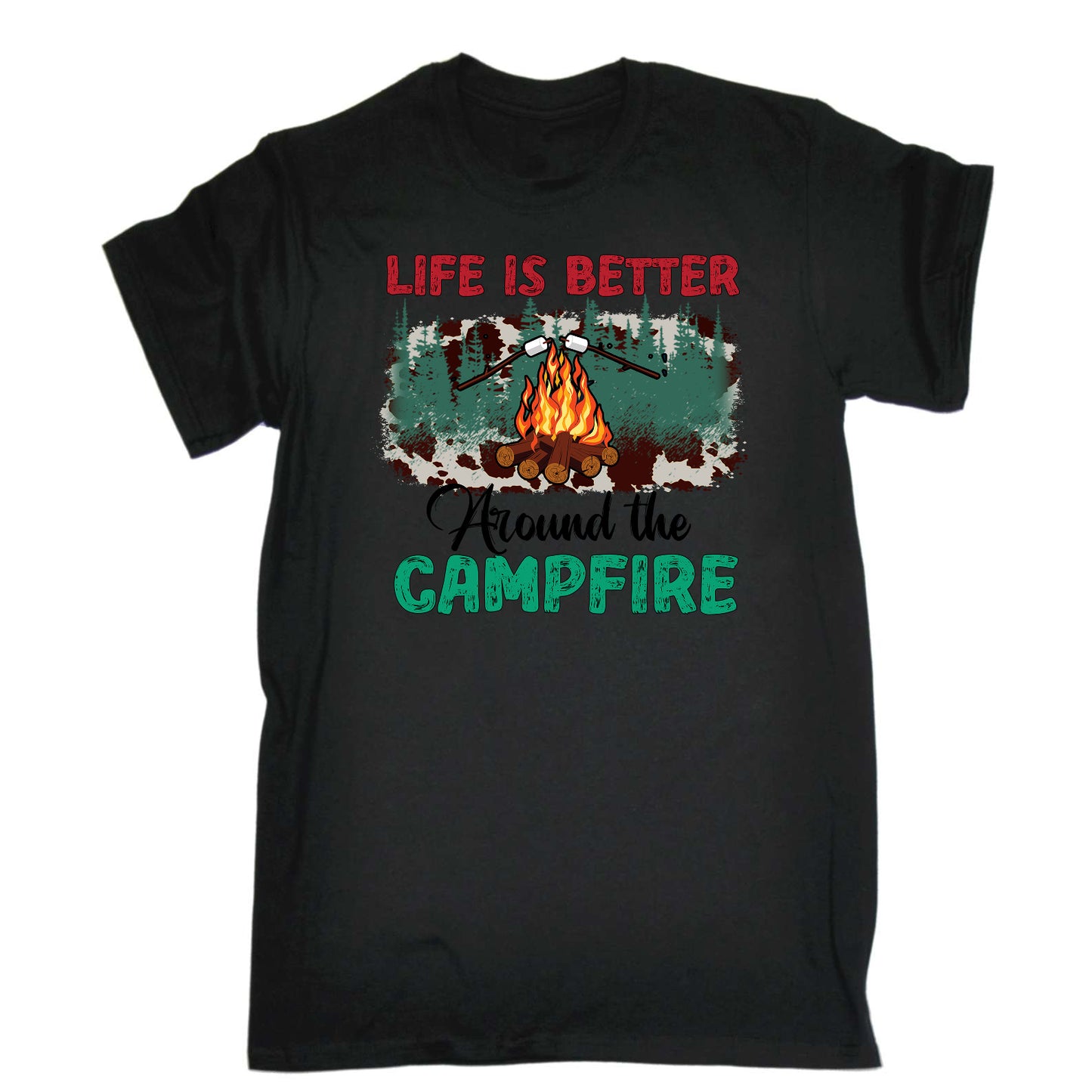 Life Is Better Around The Campfire - Mens Funny T-Shirt Tshirts