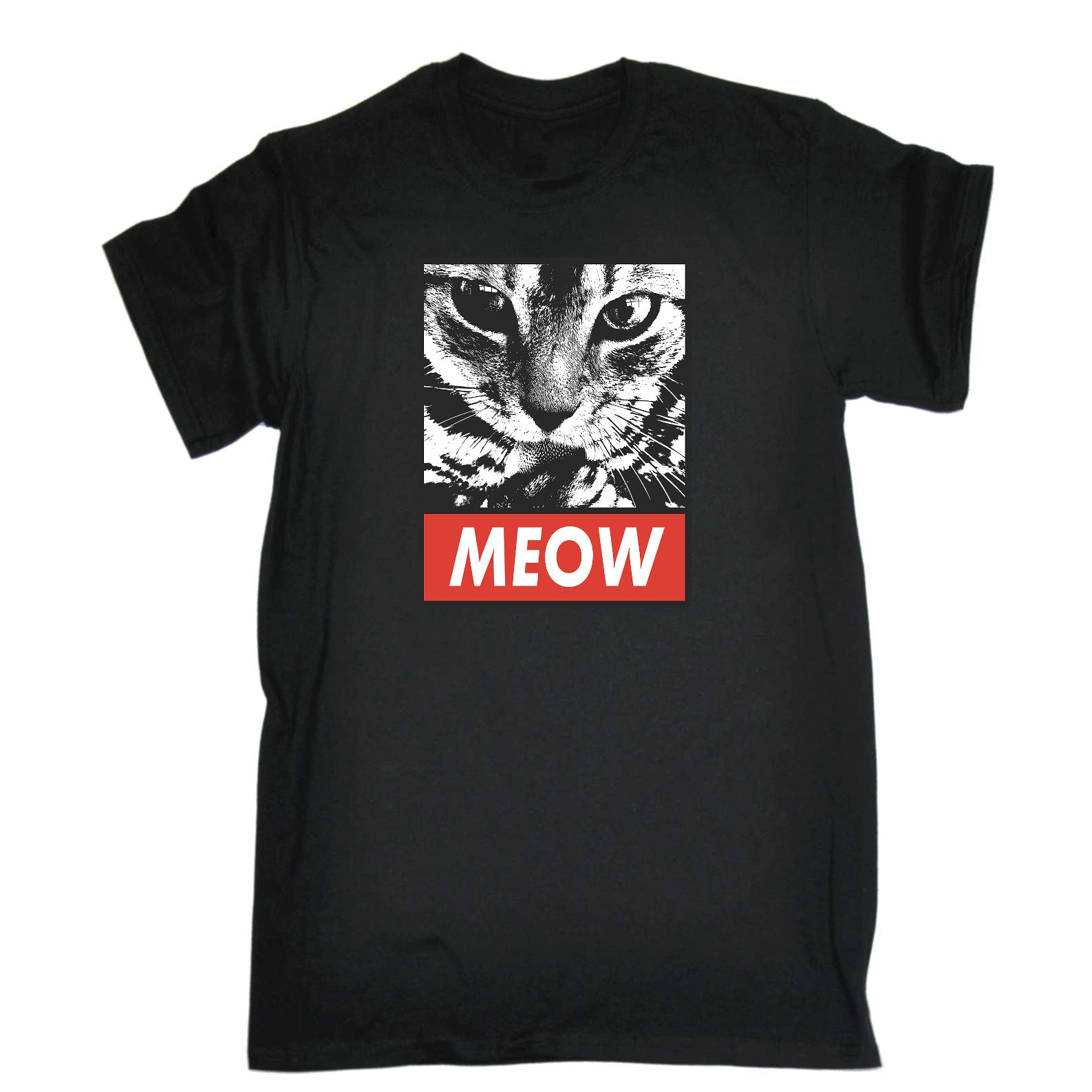 Meow Cat Kitten Pussy Cats - Mens Funny T-Shirt Tshirts