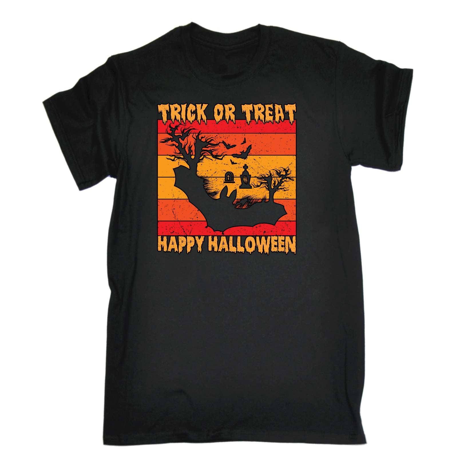 Trick Or Treat Happy Halloween - Mens Funny T-Shirt Tshirts