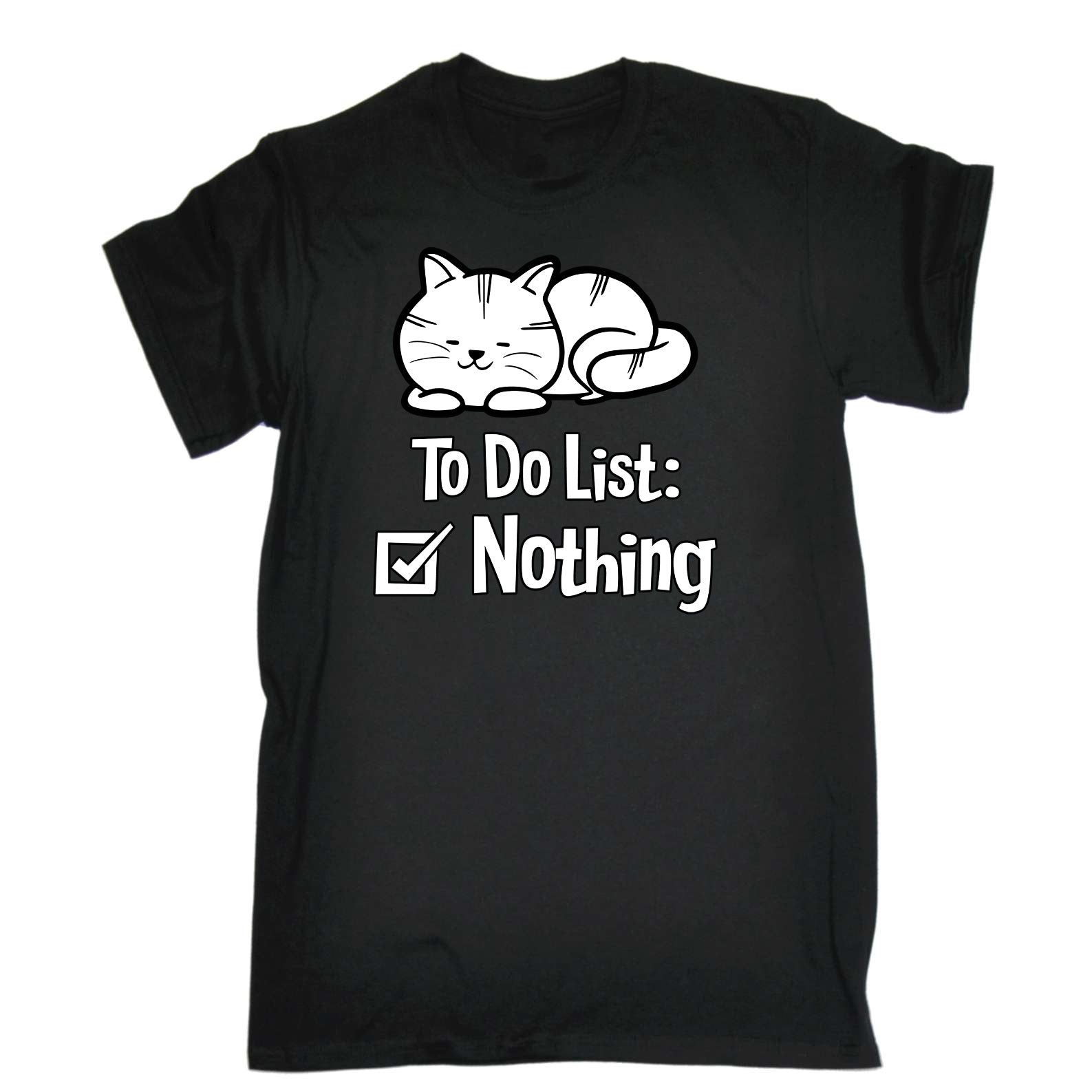 To Do List Nothing Cat Kitten Pussy Cats - Mens Funny T-Shirt Tshirts