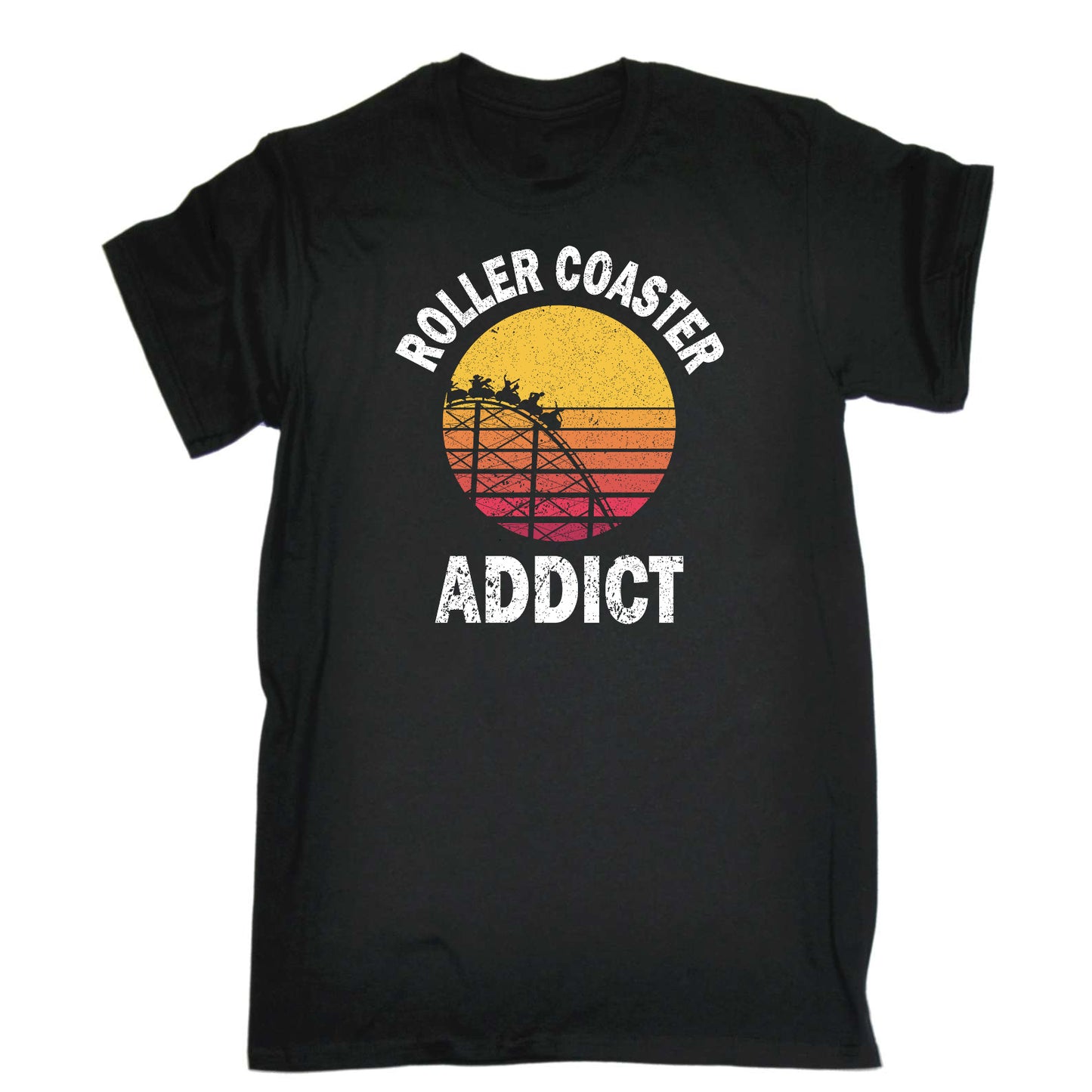 Roller Coaster Addict Theme Park Adrenaline - Mens Funny T-Shirt Tshirts