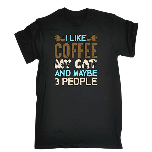 I Like Coffee My Can And 3 People - Mens Funny T-Shirt Tshirts
