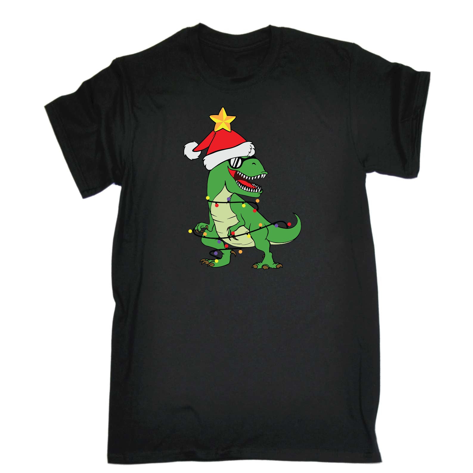 T Rex Santa Dinosaur Christmas Trex Xmas - Mens Funny T-Shirt Tshirts