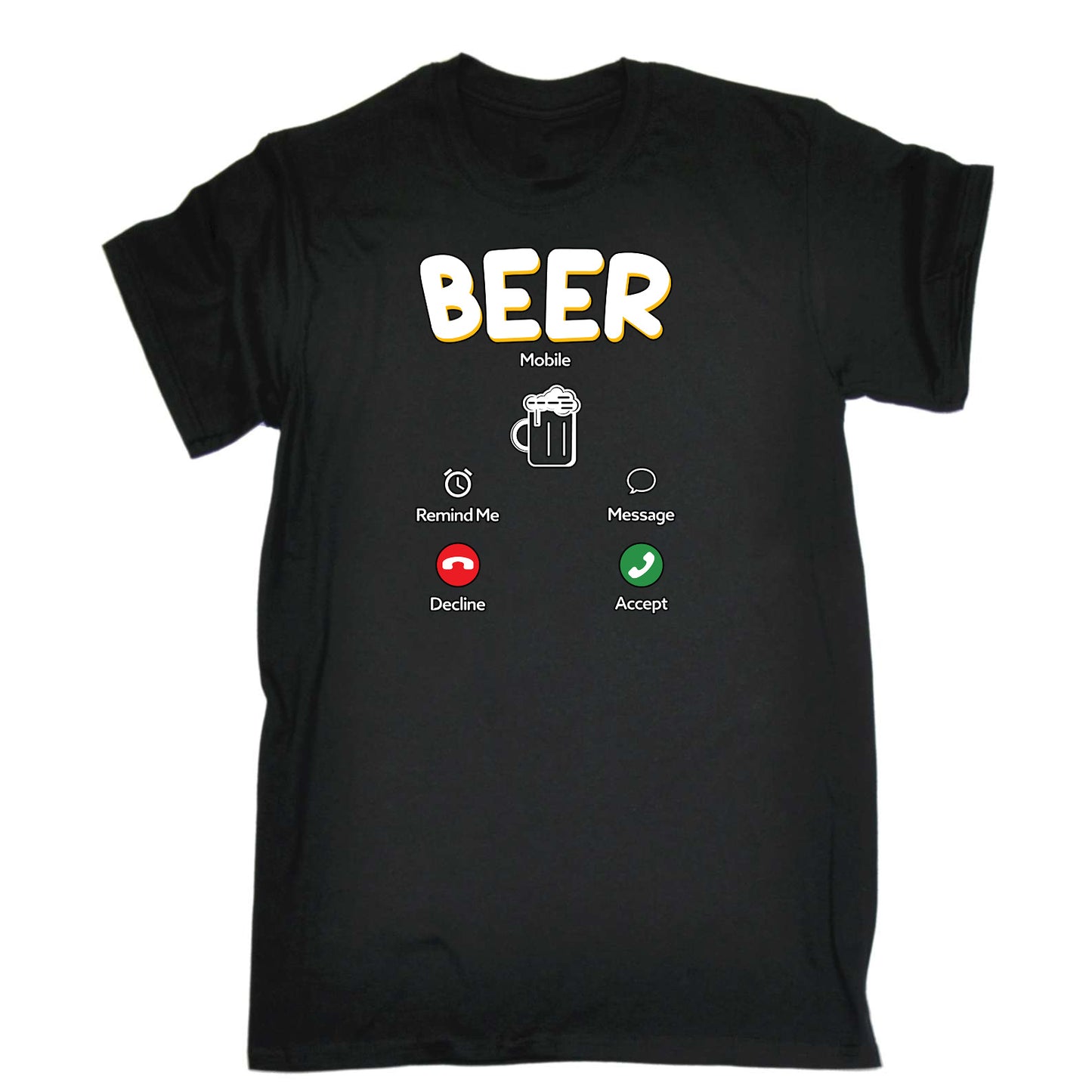 Beer Is Calling Accept Decline Alcohol - Mens Funny T-Shirt Tshirts