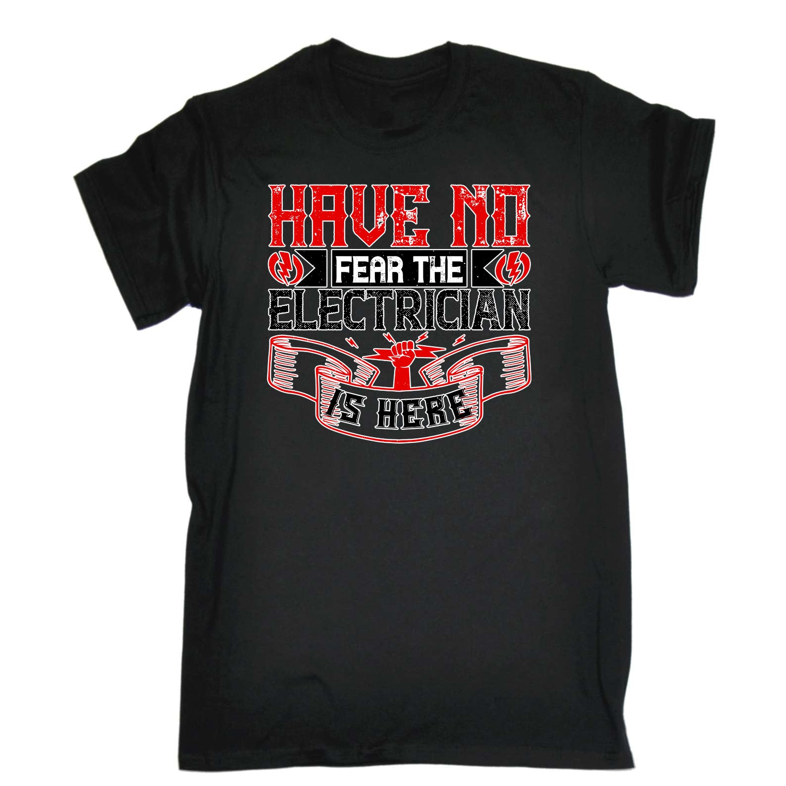 Have No Fear The Electrician Is Here Sparky - Mens Funny T-Shirt Tshirts