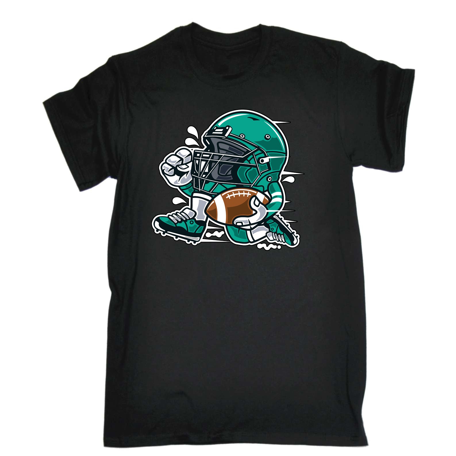 Gridiron Football Player American Cartoon - Mens Funny T-Shirt Tshirts