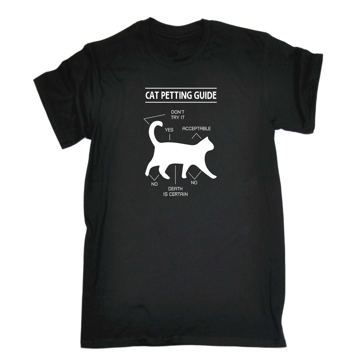 Cat Petting Guide Kitten Pussy Cats - Mens Funny T-Shirt Tshirts