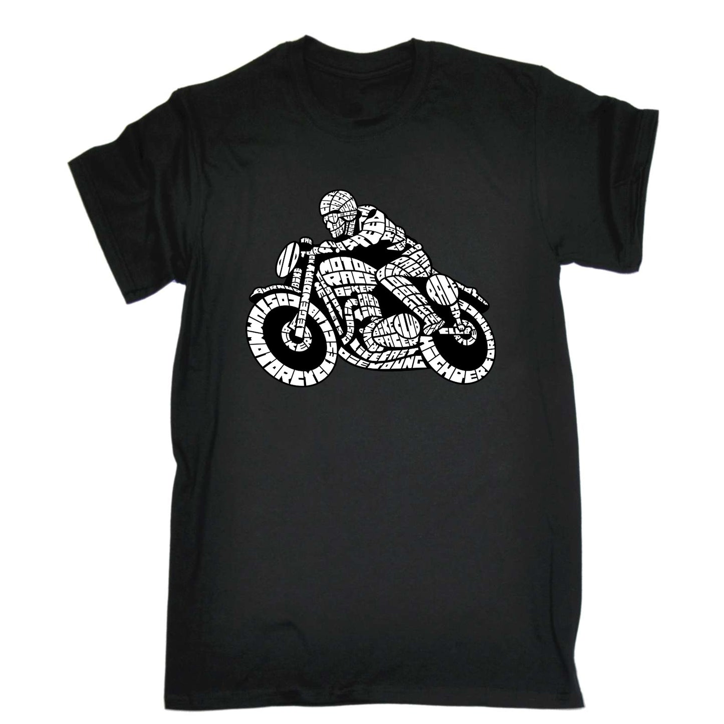 Caferacer Calligram Cafe Racer Motorbike Motorcycle - Mens Funny T-Shirt Tshirts