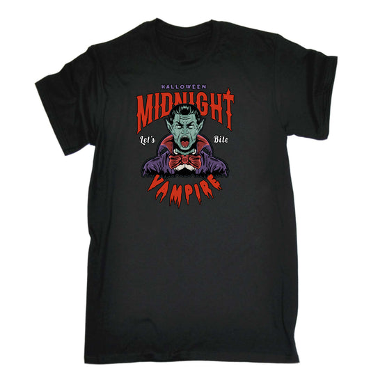 Midnight Vampire Lets Bite Halloween - Mens Funny T-Shirt Tshirts