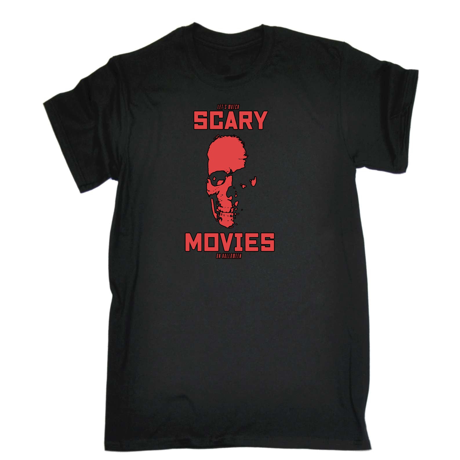 Lets Watch Scary Movies On Halloween - Mens Funny T-Shirt Tshirts