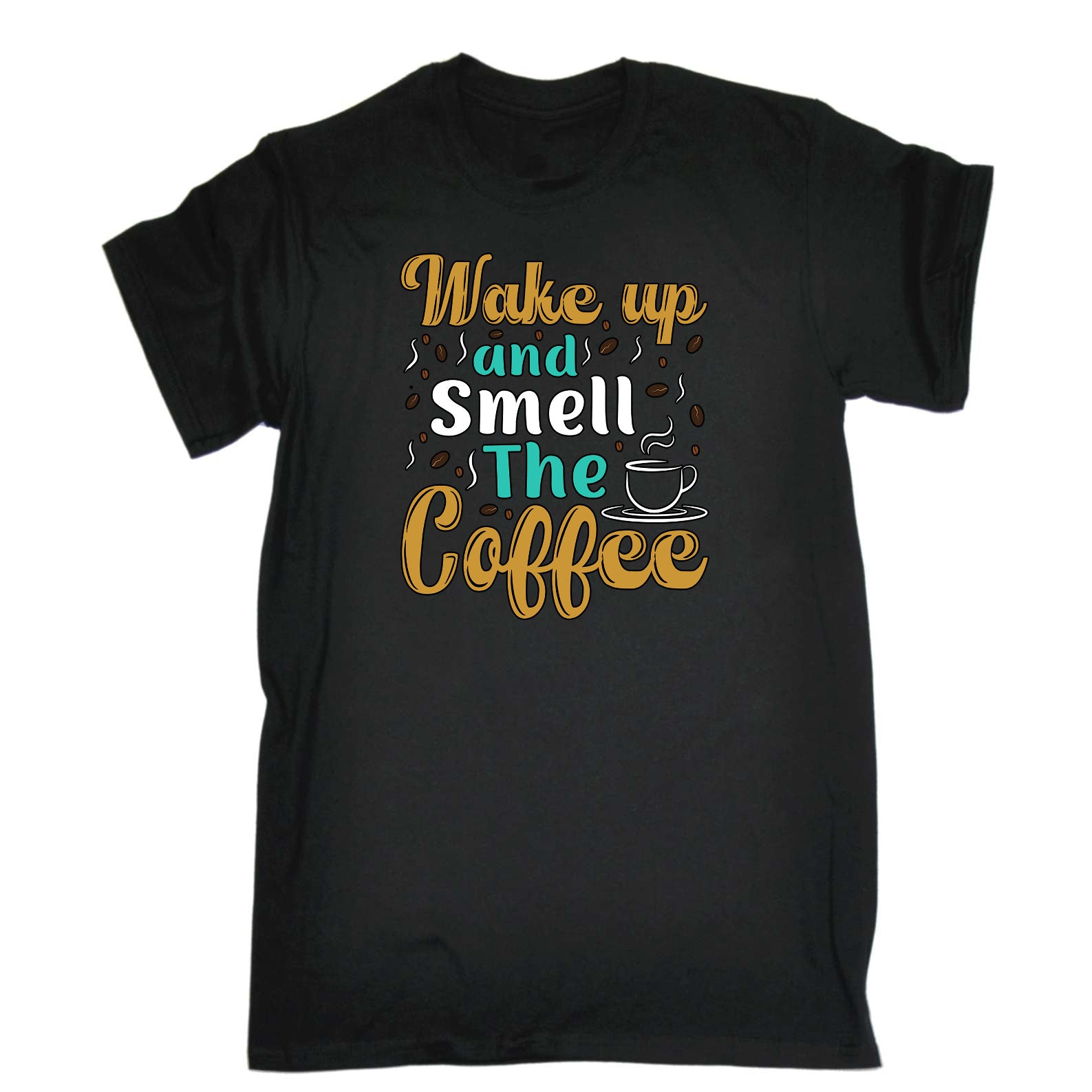 Wake Up And Smell The Coffee - Mens Funny T-Shirt Tshirts