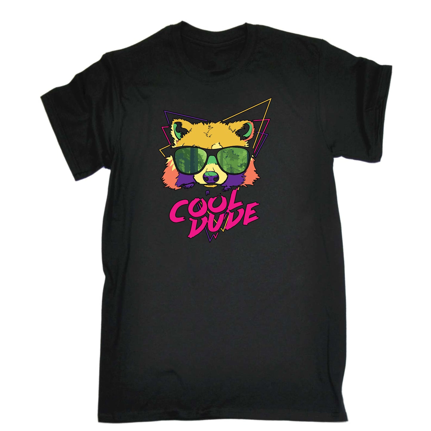 Raccoon Retro Animal - Mens Funny T-Shirt Tshirts
