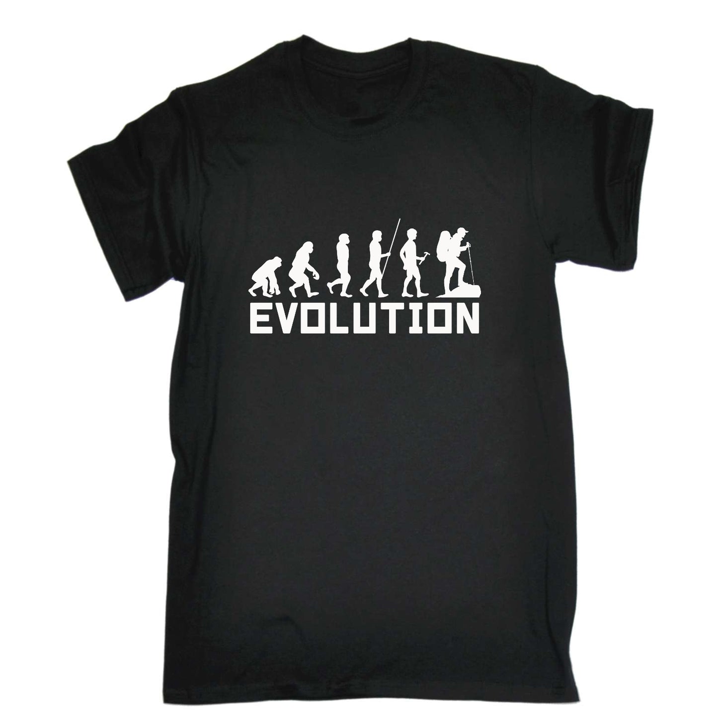 Evolution Hiking Hike Walking - Mens Funny T-Shirt Tshirts