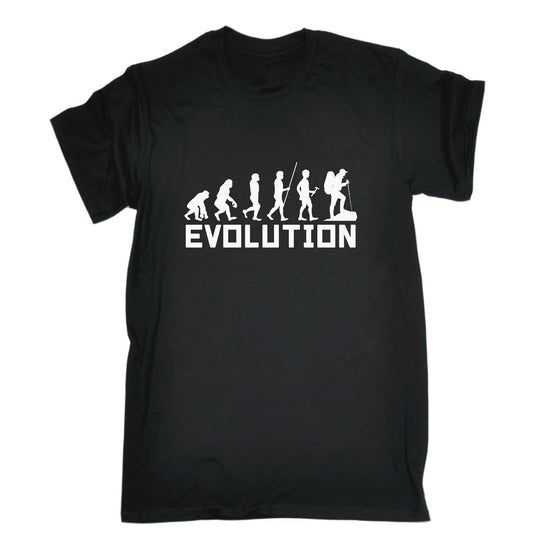 Evolution Hiking Hike Walking - Mens Funny T-Shirt Tshirts