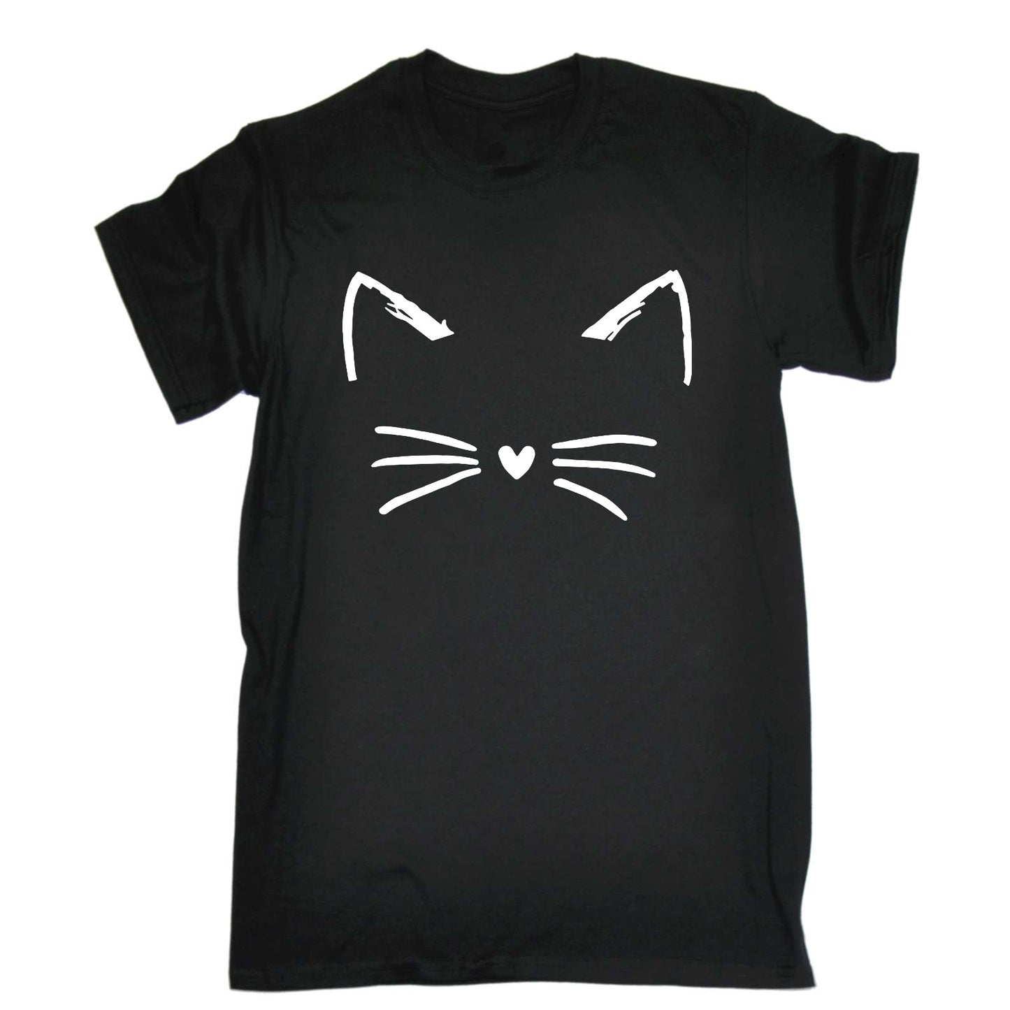 Cat Face Kitten Cats - Mens Funny T-Shirt Tshirts