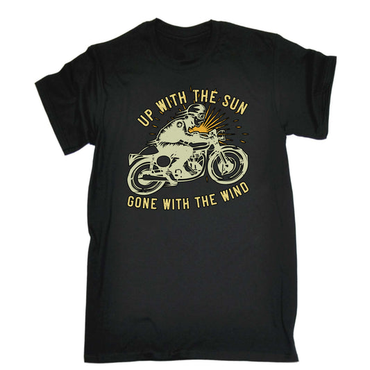 Up With The Sun Gone With The Wind Motorbike Motorcycle - Mens Funny T-Shirt Tshirts