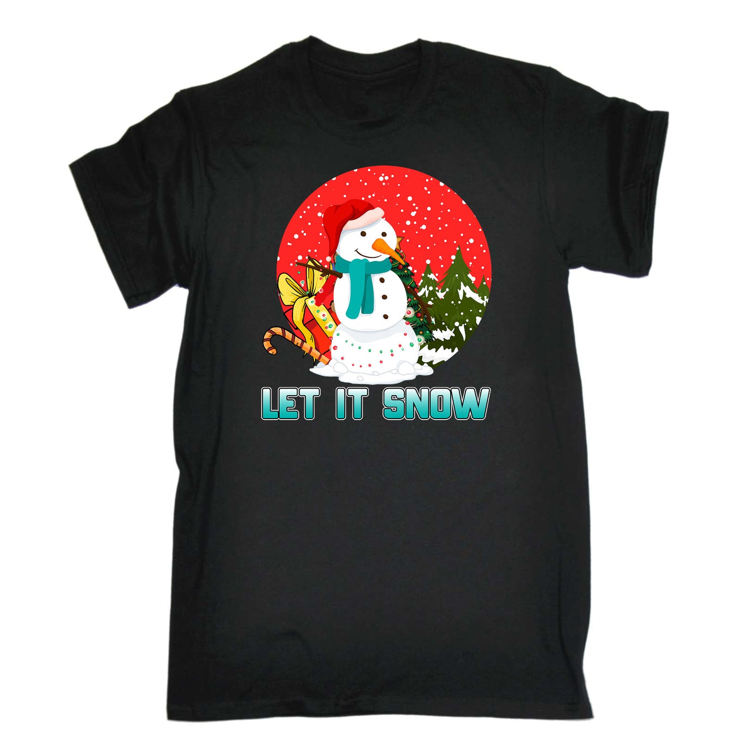 Let It Snow Frosty The Snowman Christmas Xmas - Mens Funny T-Shirt Tshirts